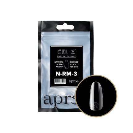 Apres Gel-X Tips 2.0 - NATURAL Round Refill Bag