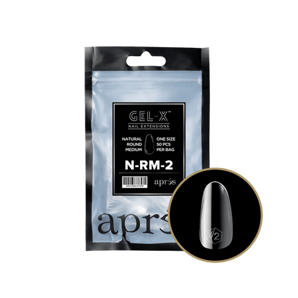 Apres Gel-X Tips 2.0 - NATURAL Round Refill Bag