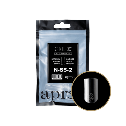 Apres Gel-X Tips 2.0 - NATURAL Square Refill Bag