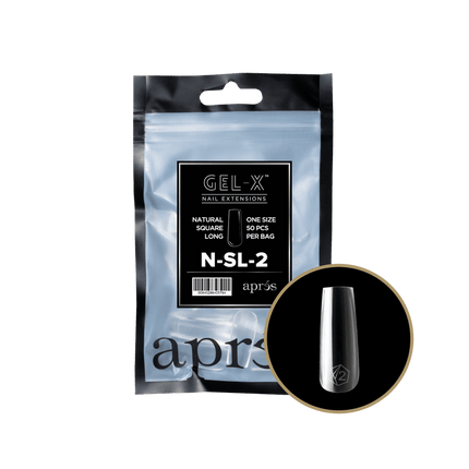 Apres Gel-X Tips 2.0 - NATURAL Square Refill Bag