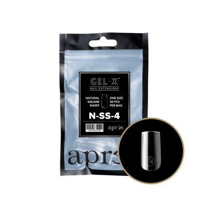 Apres Gel-X Tips 2.0 - NATURAL Square Refill Bag