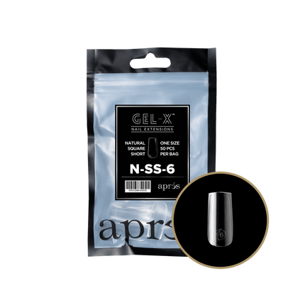 Apres Gel-X Tips 2.0 - NATURAL Square Refill Bag