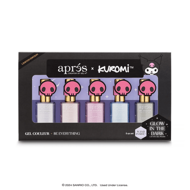 Apres x Kuromi - Caty Eye Gel Couleur 10ml (Set of 5) Buy 1 Get 1 Set Hello Kitty Gel Couleur