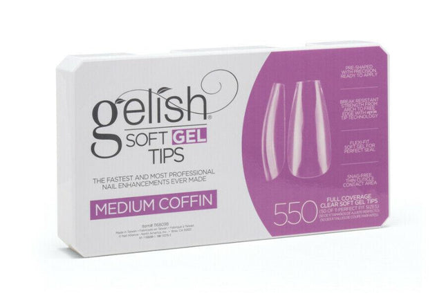 Gelish - Gel X Tips: Round Coffin Stiletto (550pcs)
