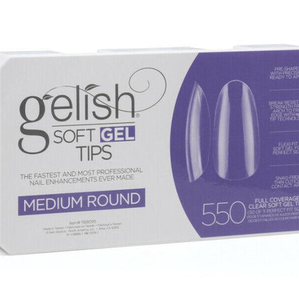 Gelish - Gel X Tips: Round Coffin Stiletto (550pcs)