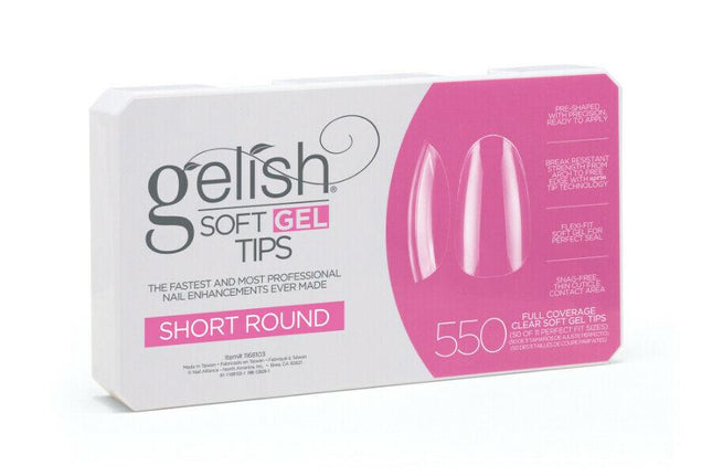 Gelish - Gel X Tips: Round Coffin Stiletto (550pcs)