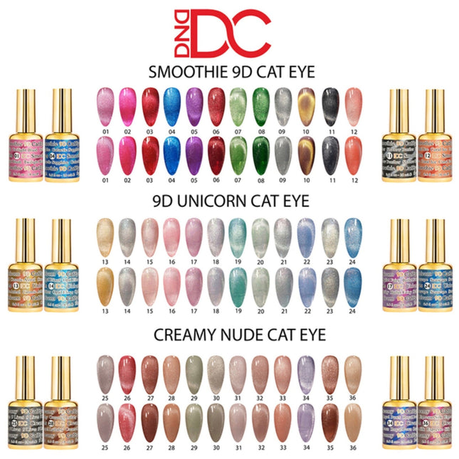 DND - DC 9D Cat Eye Full Set 36 Colors - NEW 2024