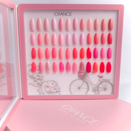 Chance Pink Iconic Collection 0.5oz - 48 Colors w/ 1 Color Booklet, 1 Color Board & 24 Cre8tion Base Coat 0.5oz