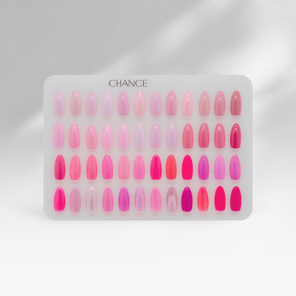 Chance Pink Iconic Collection 0.5oz - 48 Colors w/ 1 Color Booklet, 1 Color Board & 24 Cre8tion Base Coat 0.5oz