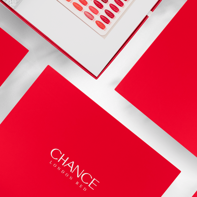 Chance Red London Collection 0.5oz - 48 Colors w/ 1 Color Booklet, 1 Color Board & 1 Cre8tion Polka Dot Filing Machine