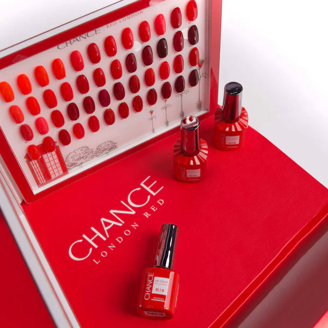 Chance Red London Collection 0.5oz - 48 Colors w/ 1 Color Booklet, 1 Color Board & 24 Top Diamond 0.5oz