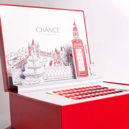 Chance Red London Collection 0.5oz - 48 Colors w/ 1 Color Booklet, 1 Color Board & 24 Top Diamond 0.5oz