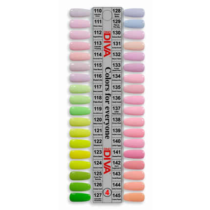 DND - Diva Colors Sample Chart (#01 - #08)