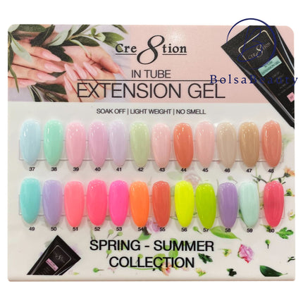 Cre8tion - Tube Polygel Tapgel Full Set (#37 - #60) - NEW 2025