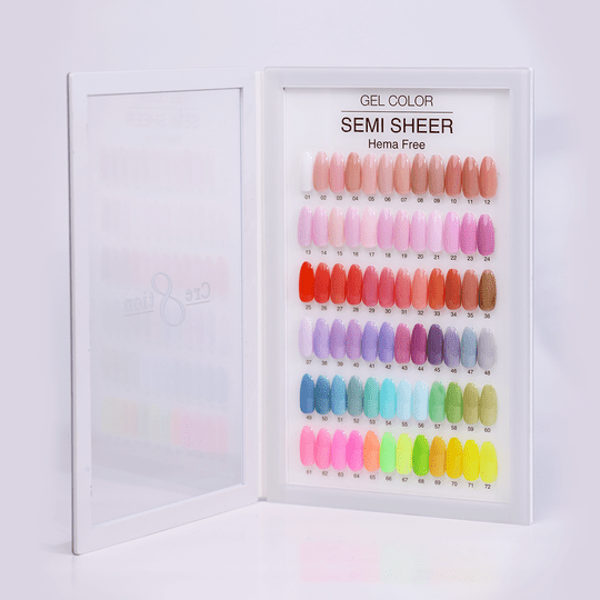 Cre8tion Acrylic Booklet - Hema Free Semi-Sheer Collection 72 colors