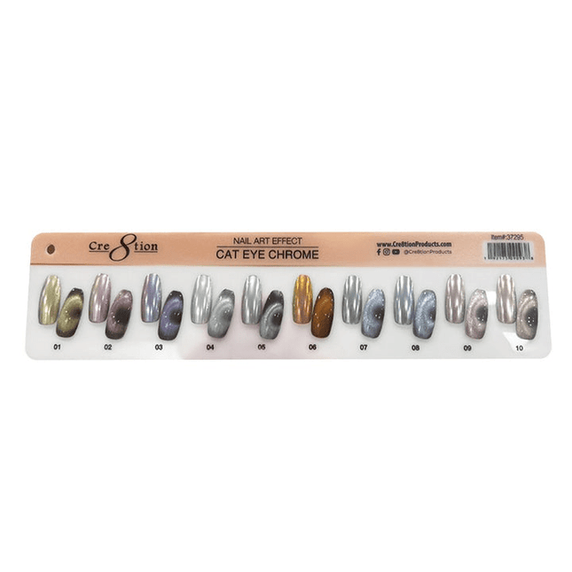 Cre8tion Cat Eye Chrome Color Board 10 colors