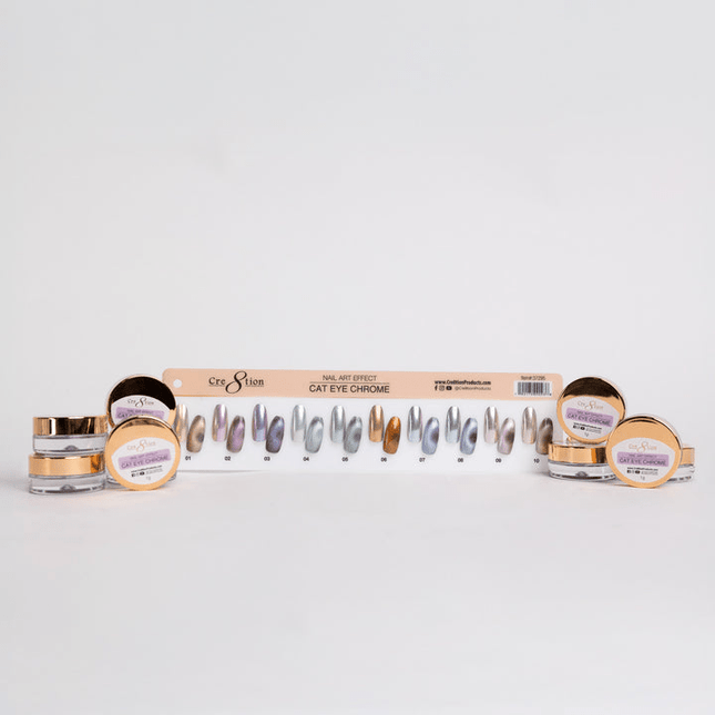 Cre8tion Cat Eye Chrome Color Board 10 colors