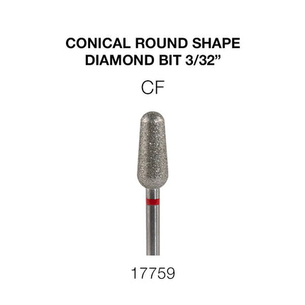 Cre8tion Conical Round Shape Diamond Bit - CF 3/32"
