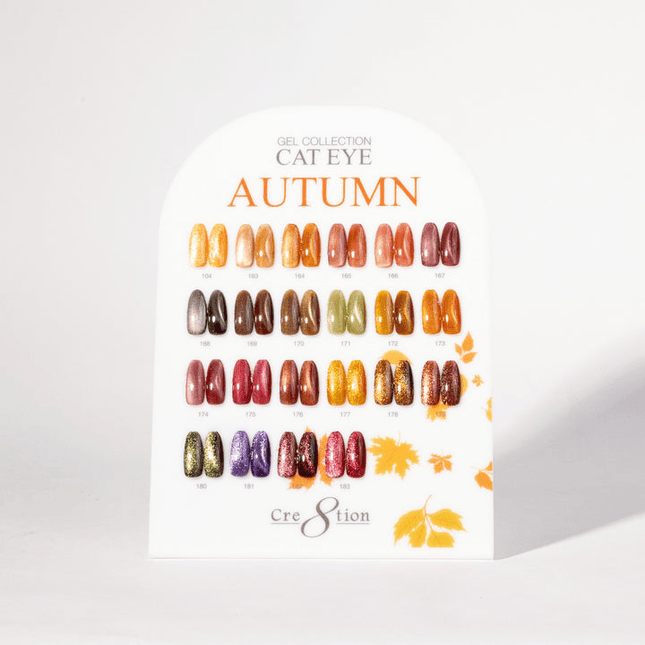 Cre8tion Counter Display Color Chart - Cat Eye Fall 22 colors (104 & 163-183)