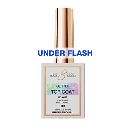 Cre8tion Glitter Top Coat 0.5oz 03