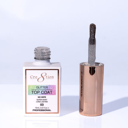 Cre8tion Glitter Top Coat 0.5oz 01