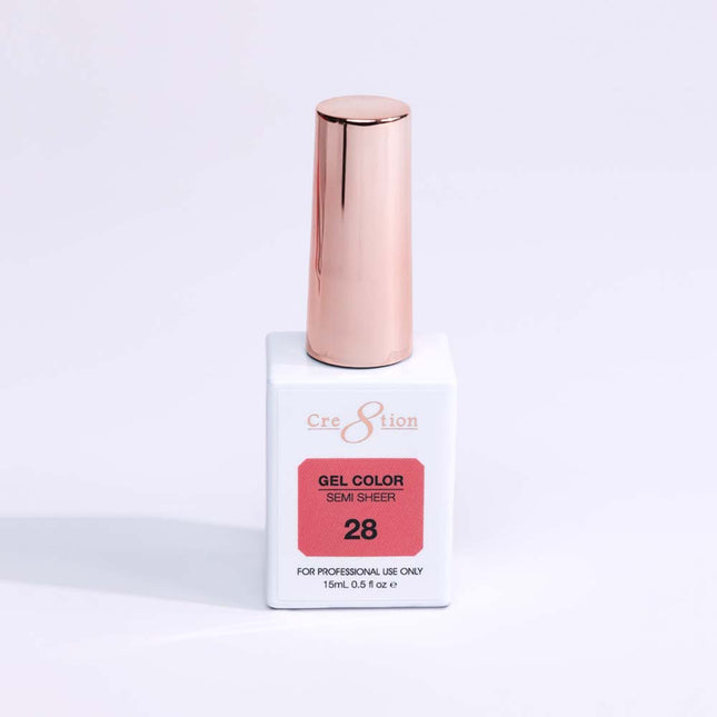 Cre8tion Hema Free Semi-Sheer Collection 0.5oz -  Coral Color