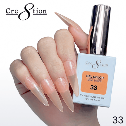 Cre8tion Hema Free Semi-Sheer Collection 0.5oz -  Coral Color