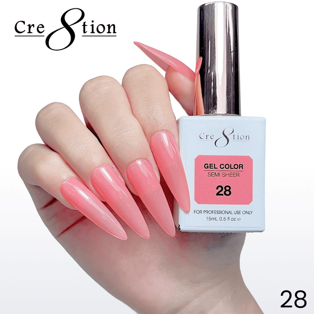 Cre8tion Hema Free Semi-Sheer Collection 0.5oz -  Coral Color