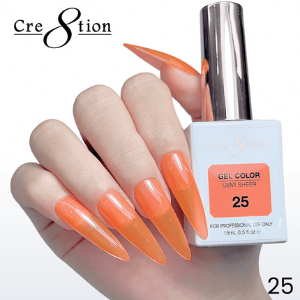 Cre8tion Hema Free Semi-Sheer Collection 0.5oz -  Coral Color