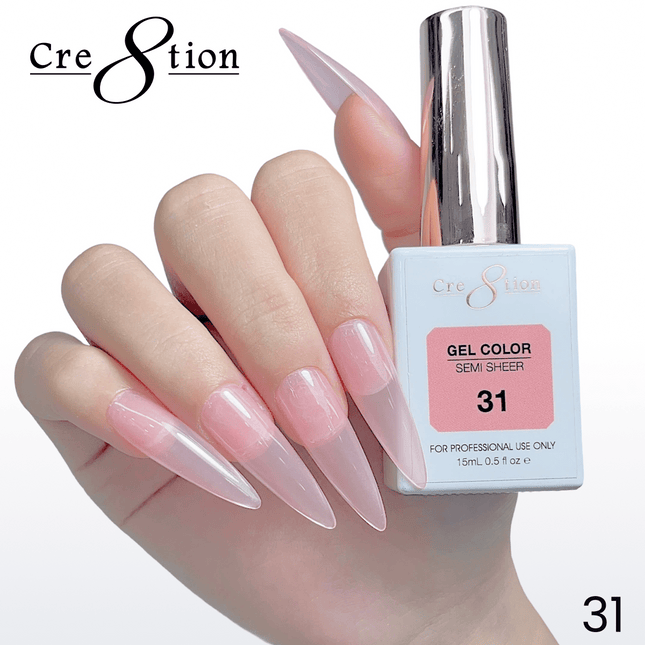 Cre8tion Hema Free Semi-Sheer Collection 0.5oz -  Coral Color
