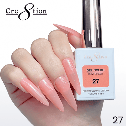 Cre8tion Hema Free Semi-Sheer Collection 0.5oz -  Coral Color