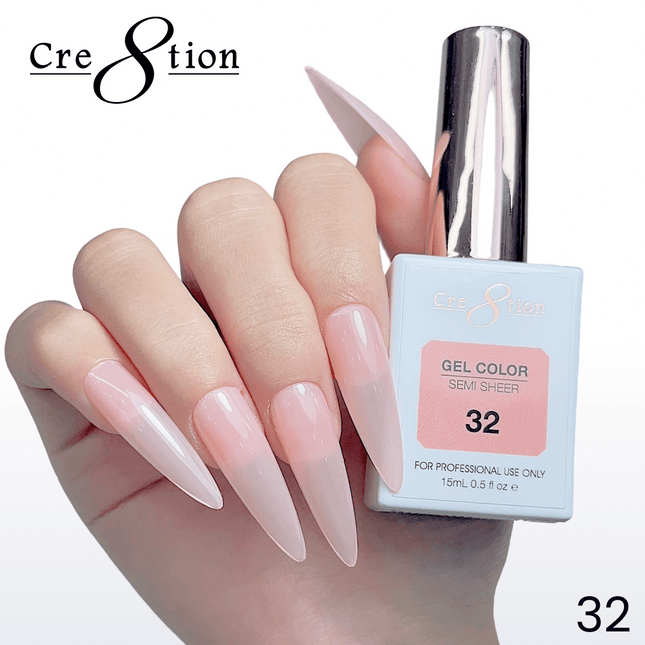 Cre8tion Hema Free Semi-Sheer Collection 0.5oz -  Coral Color