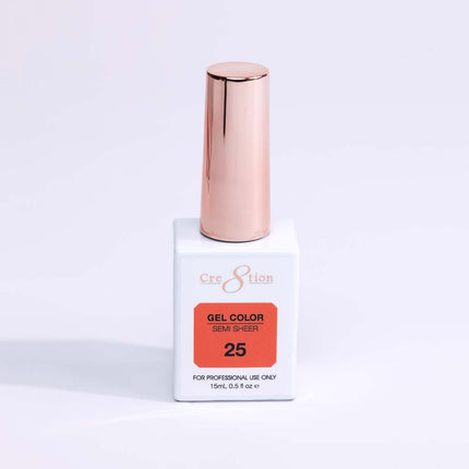 Cre8tion Hema Free Semi-Sheer Collection 0.5oz -  Coral Color