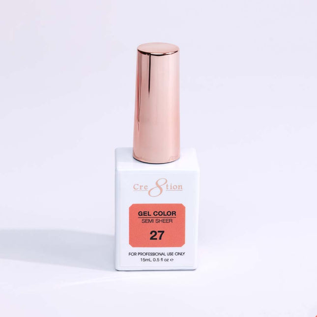 Cre8tion Hema Free Semi-Sheer Collection 0.5oz -  Coral Color