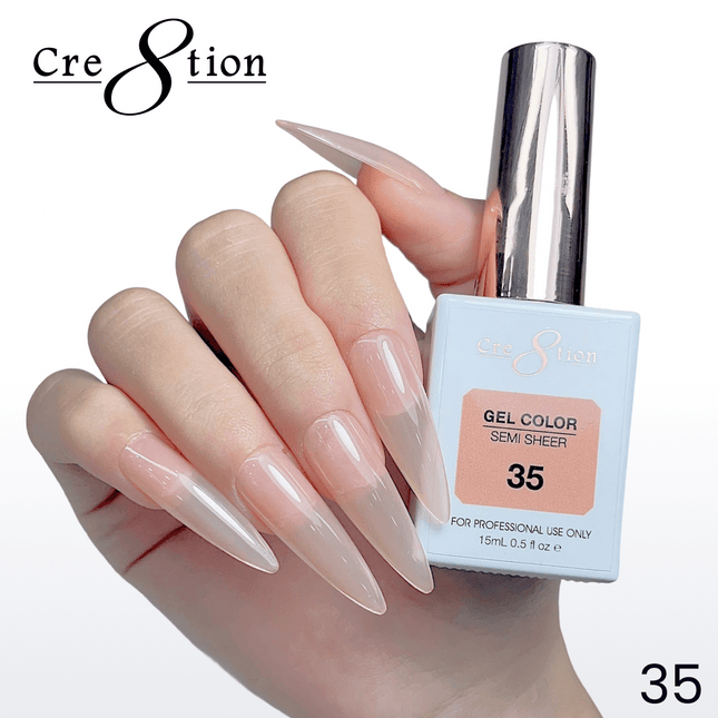 Cre8tion Hema Free Semi-Sheer Collection 0.5oz -  Coral Color