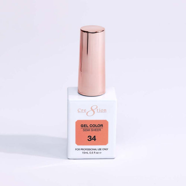 Cre8tion Hema Free Semi-Sheer Collection 0.5oz -  Coral Color