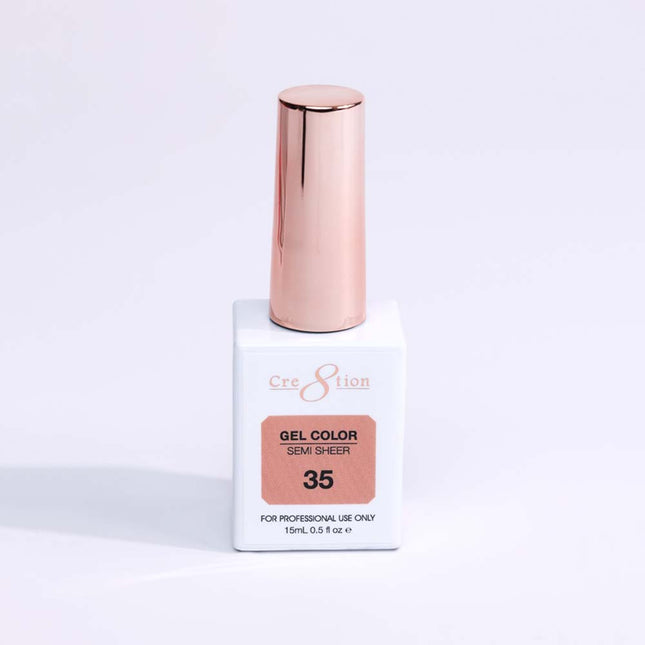 Cre8tion Hema Free Semi-Sheer Collection 0.5oz -  Coral Color