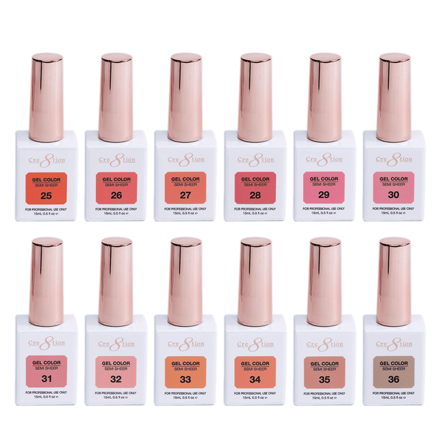 Cre8tion Hema Free Semi-Sheer Collection 0.5oz -  Coral Color
