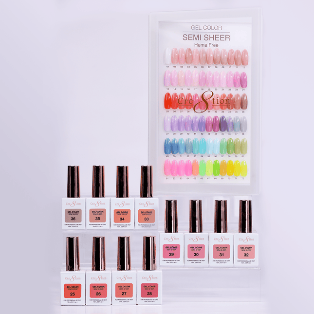 Cre8tion Hema Free Semi-Sheer Collection 0.5oz -  Coral Color