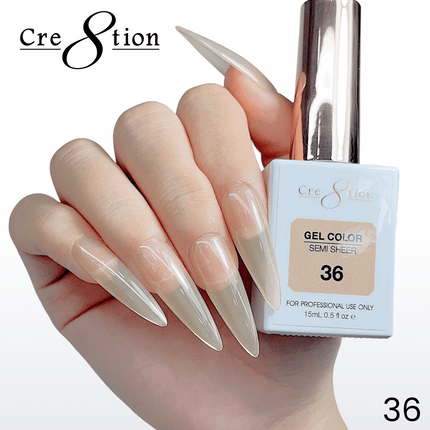 Cre8tion Hema Free Semi-Sheer Collection 0.5oz -  Coral Color