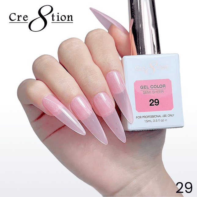 Cre8tion Hema Free Semi-Sheer Collection 0.5oz -  Coral Color