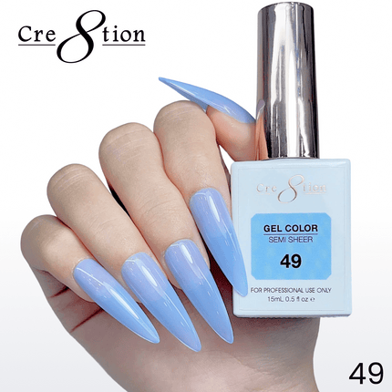 Cre8tion Hema Free Semi-Sheer Collection 0.5oz - Mint Sky Color