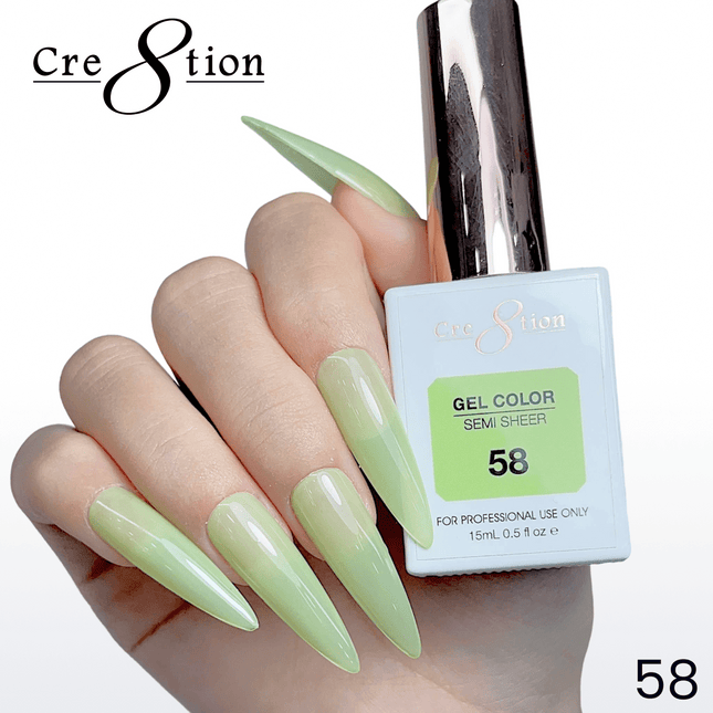 Cre8tion Hema Free Semi-Sheer Collection 0.5oz - Mint Sky Color