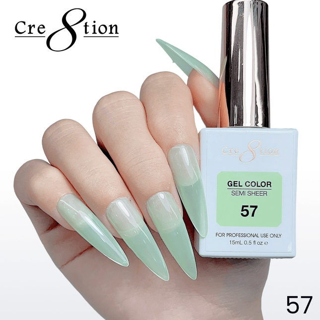 Cre8tion Hema Free Semi-Sheer Collection 0.5oz - Mint Sky Color