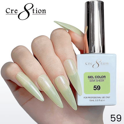 Cre8tion Hema Free Semi-Sheer Collection 0.5oz - Mint Sky Color