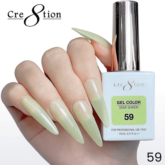 Cre8tion Hema Free Semi-Sheer Collection 0.5oz - Mint Sky Color