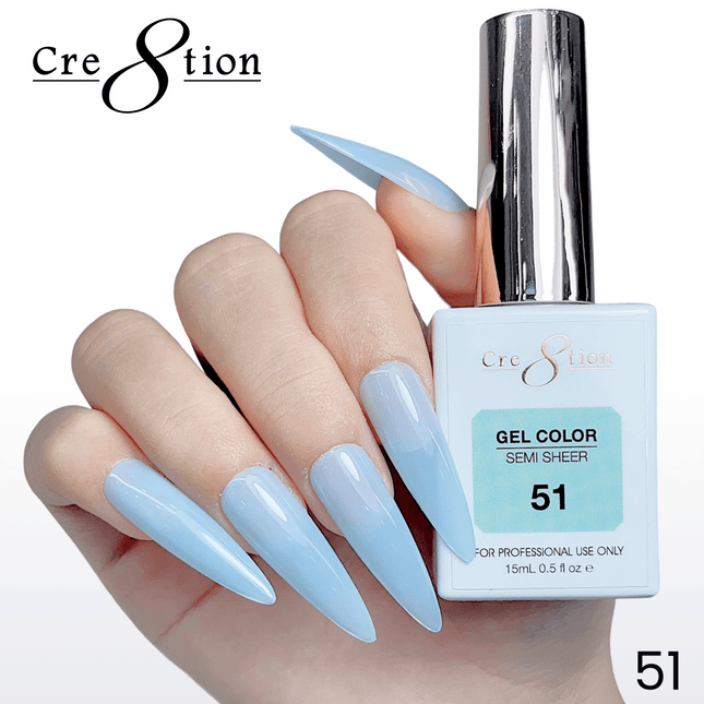 Cre8tion Hema Free Semi-Sheer Collection 0.5oz - Mint Sky Color