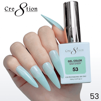 Cre8tion Hema Free Semi-Sheer Collection 0.5oz - Mint Sky Color