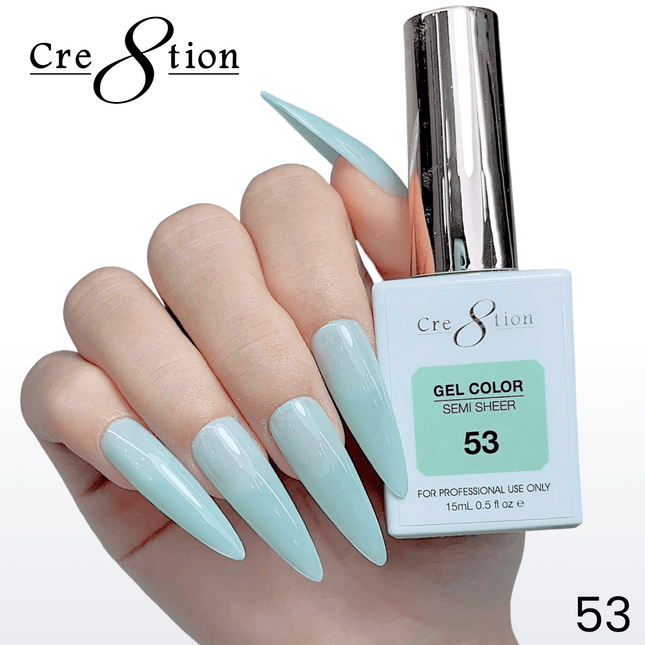 Cre8tion Hema Free Semi-Sheer Collection 0.5oz - Mint Sky Color