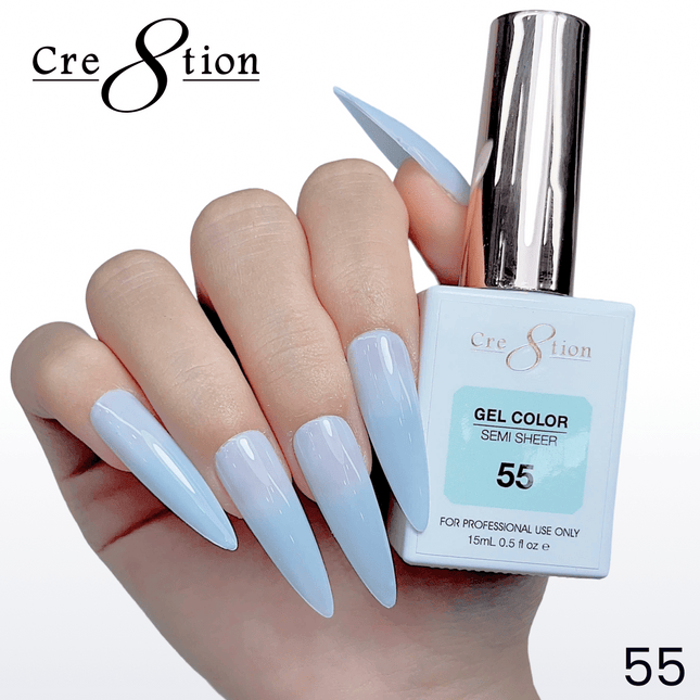 Cre8tion Hema Free Semi-Sheer Collection 0.5oz - Mint Sky Color